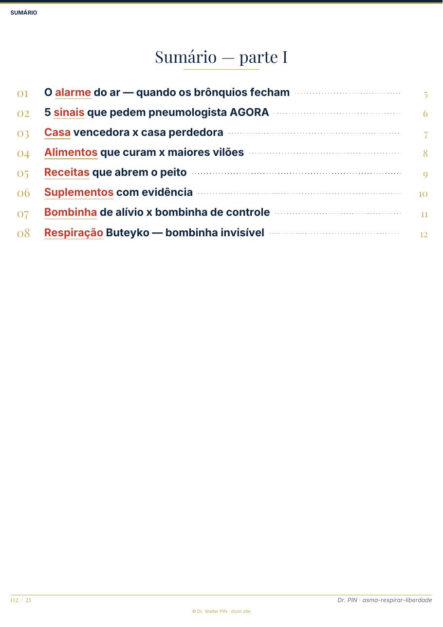 Sumário — amostra