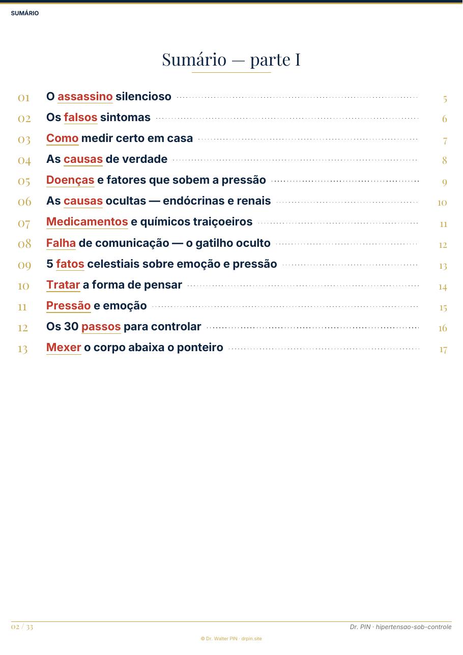 Sumário — amostra