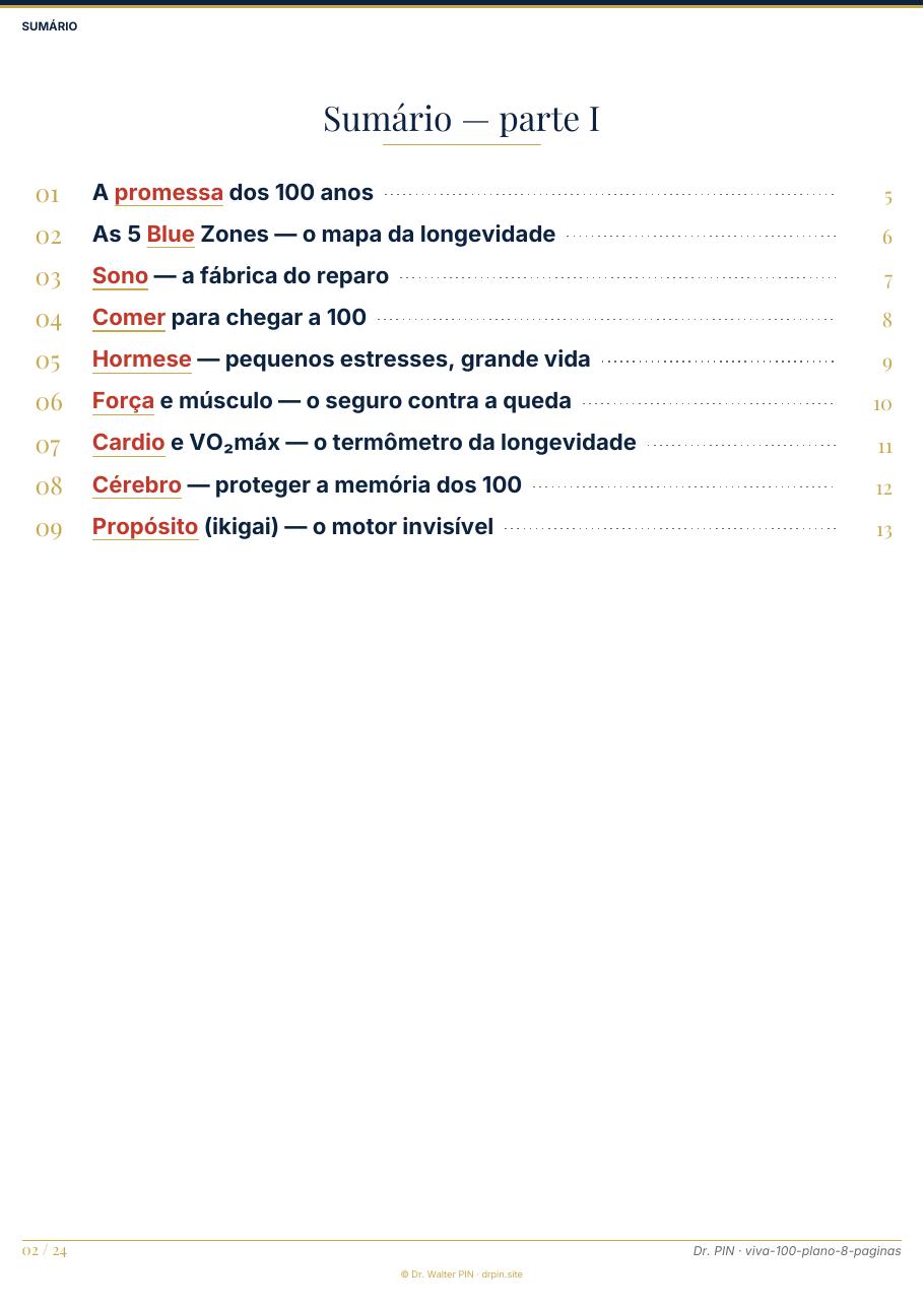 Sumário — amostra