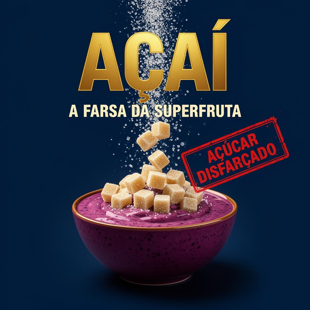 Capa: A FARSA DO AÇAÍ — A Superfruta que virou Açúcar Disfarçado