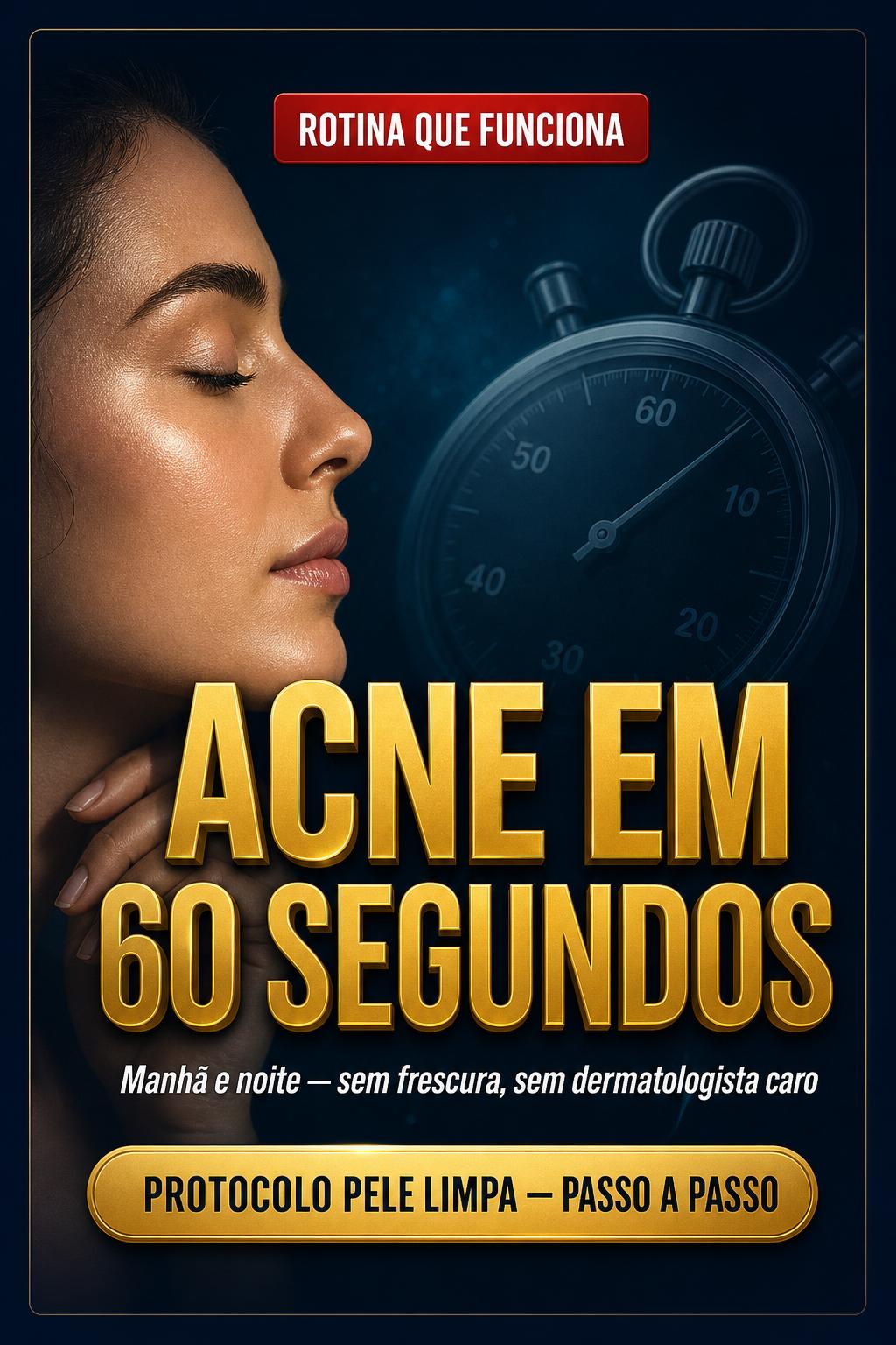 Capa: Acne em 60 Segundos — A Rotina que Funciona