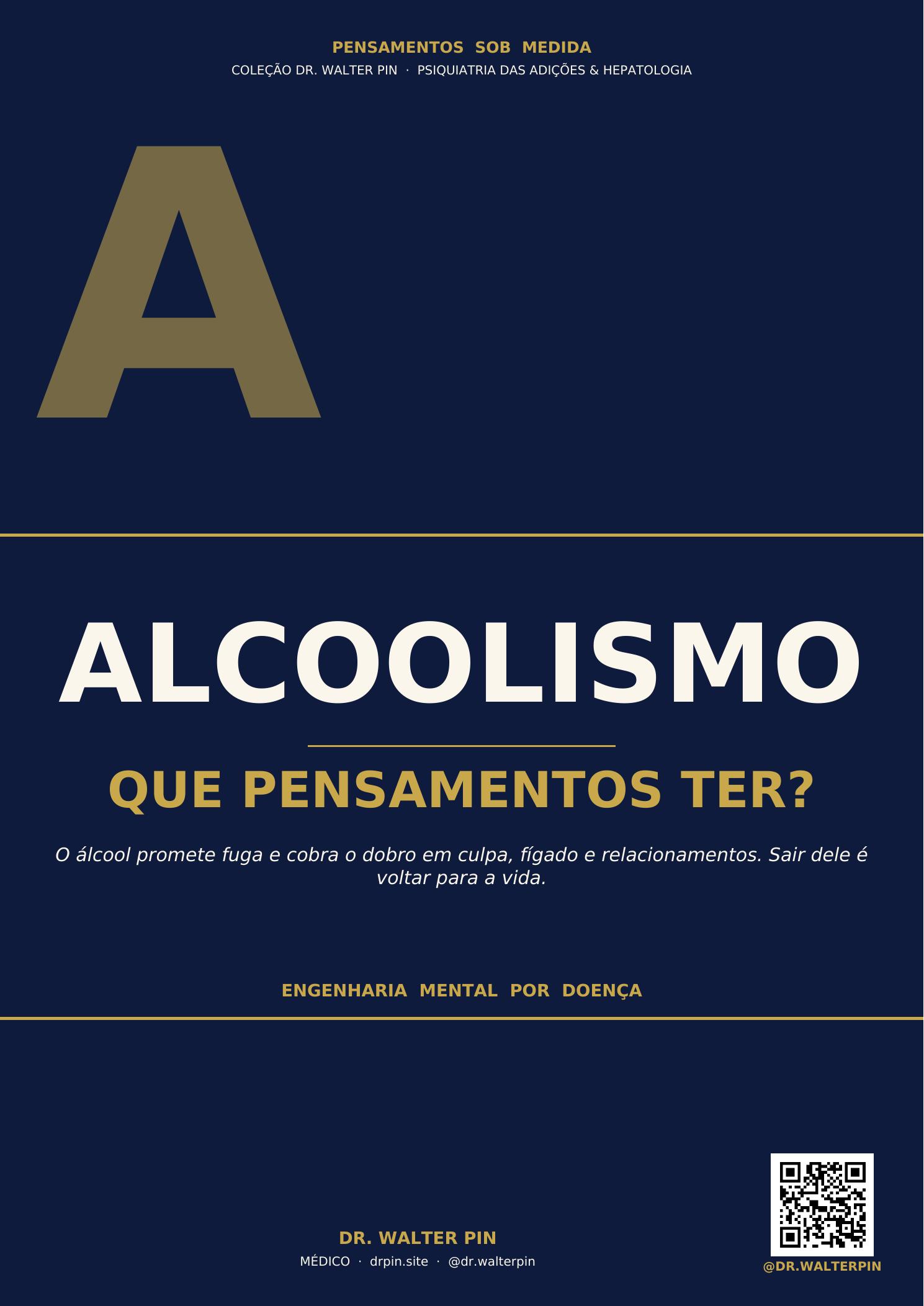Capa: Alcoolismo, Que Pensamentos Ter? — Pensamentos Sob Medida Vol.53