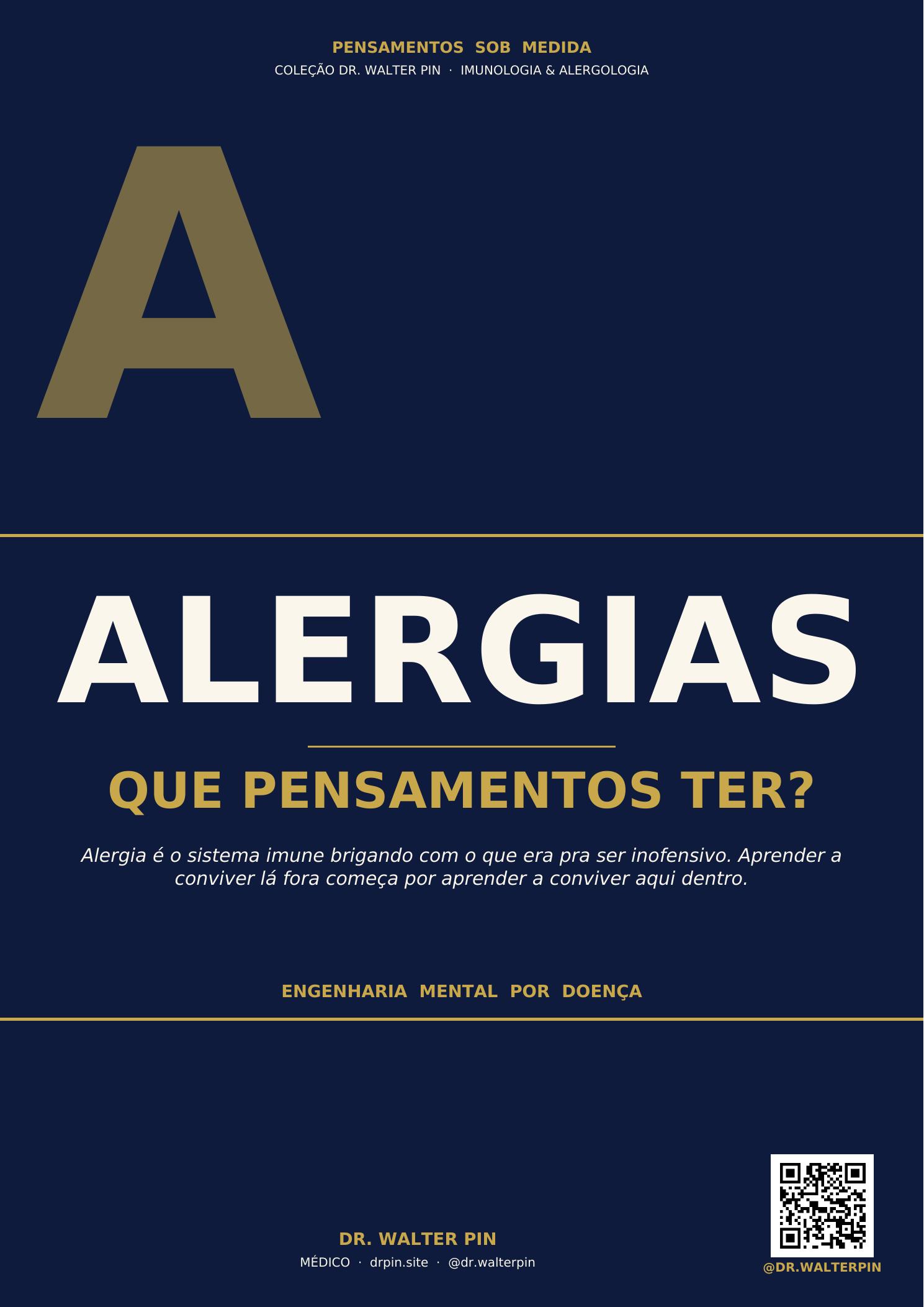 Capa: Alergias, Que Pensamentos Ter? — Pensamentos Sob Medida Vol.54