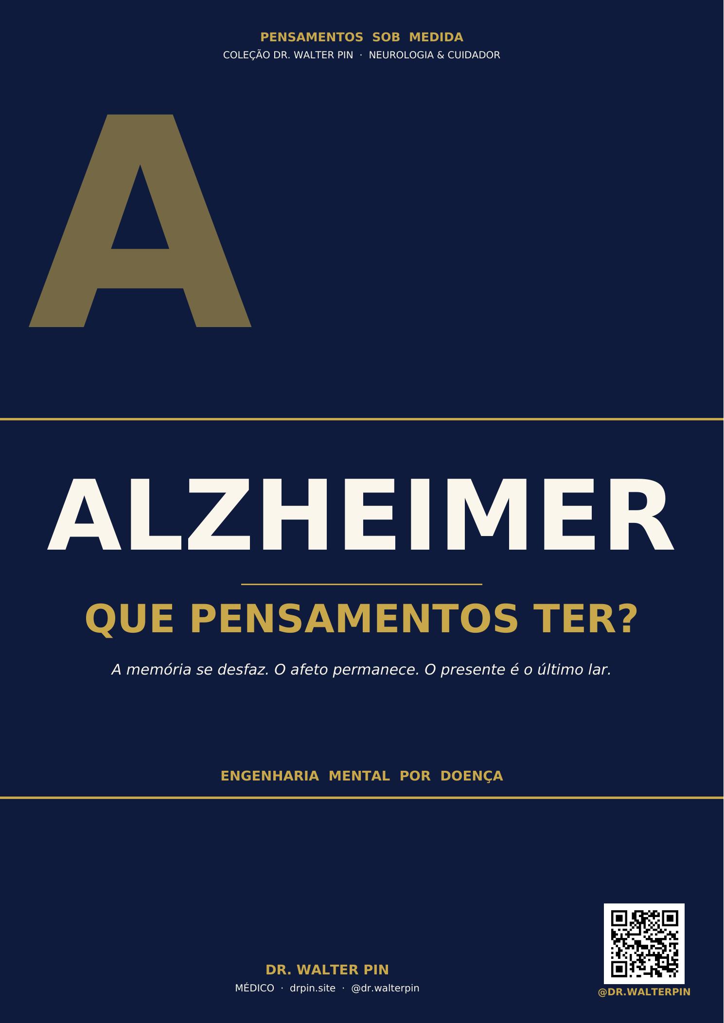 Capa: Alzheimer, Que Pensamentos Ter? — Pensamentos Sob Medida Vol.21