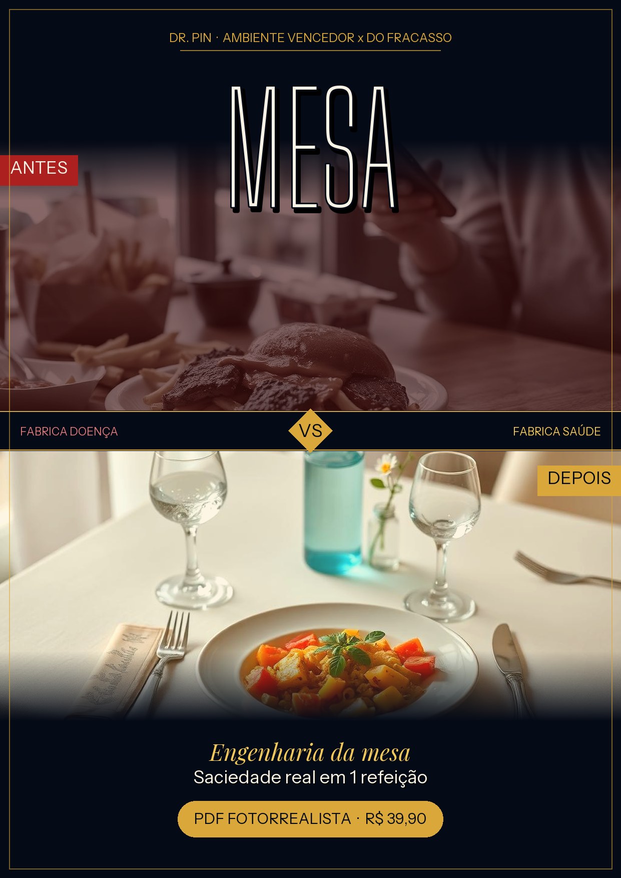 Capa — Mesa de Refeição Vencedora x Mesa do Fracasso