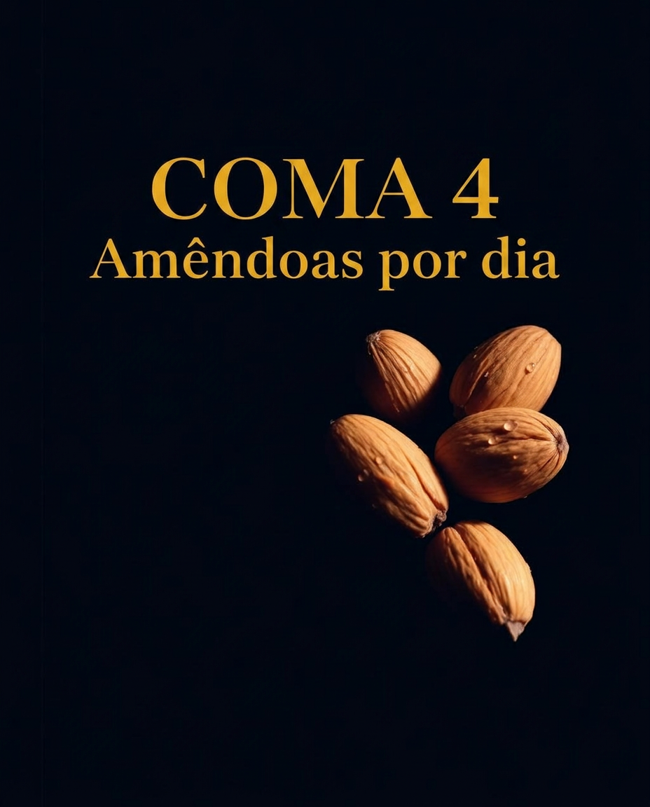 Capa: Coma 4 Amêndoas por Dia e veja o que acontece