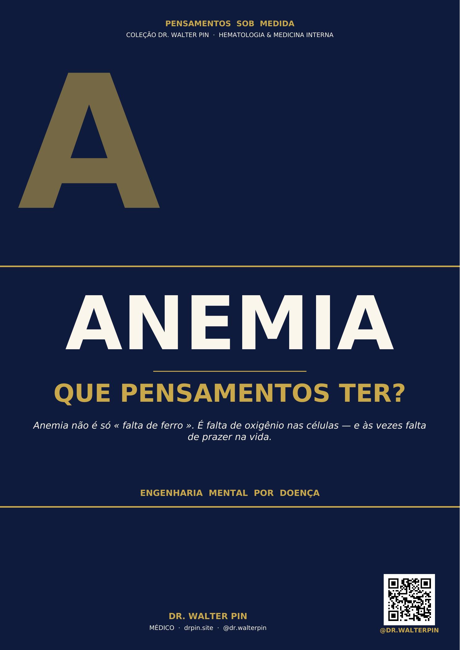 Capa: Anemia, Que Pensamentos Ter? — Pensamentos Sob Medida Vol.55