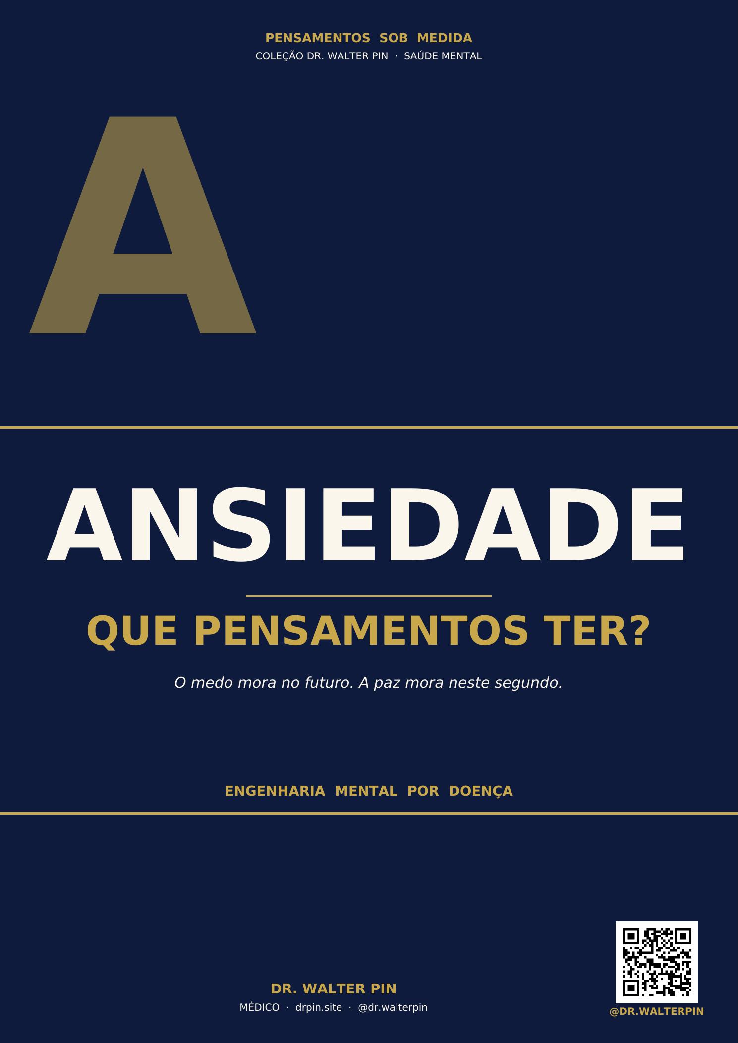 Capa: Ansiedade, Que Pensamentos Ter? — Pensamentos Sob Medida Vol.03