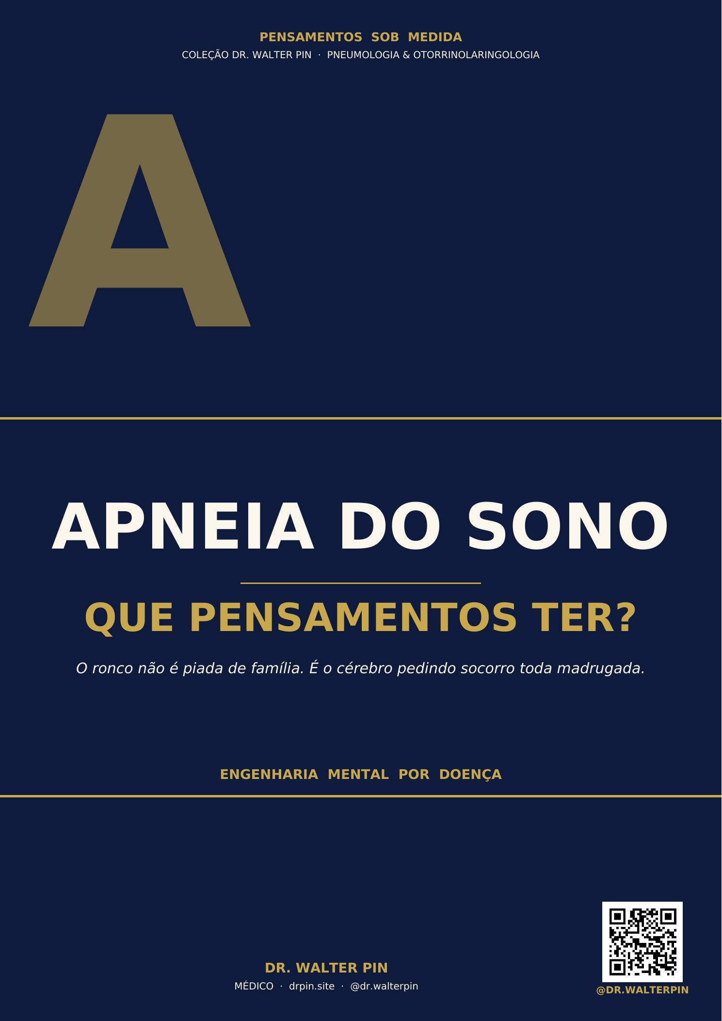 Capa: Apneia do Sono, Que Pensamentos Ter? — Pensamentos Sob Medida Vol.42