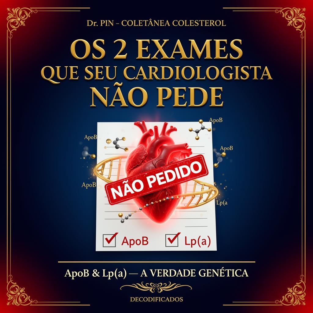Capa: Os 2 Exames que Seu Cardiologista NÃO Pede — ApoB & Lp(a) Decodificados