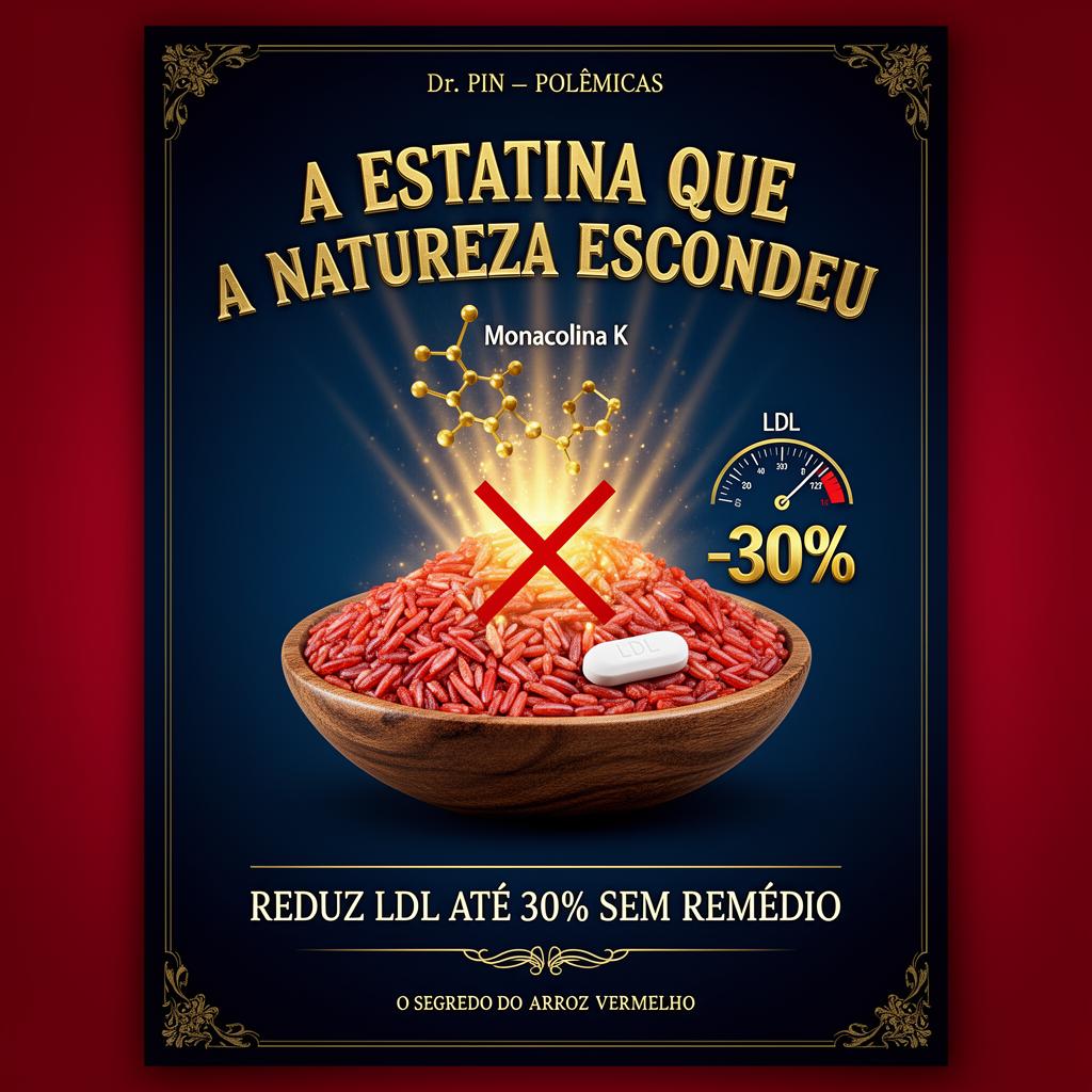 Capa: A ESTATINA QUE A NATUREZA ESCONDEU — Reduz LDL até 30% sem remédio