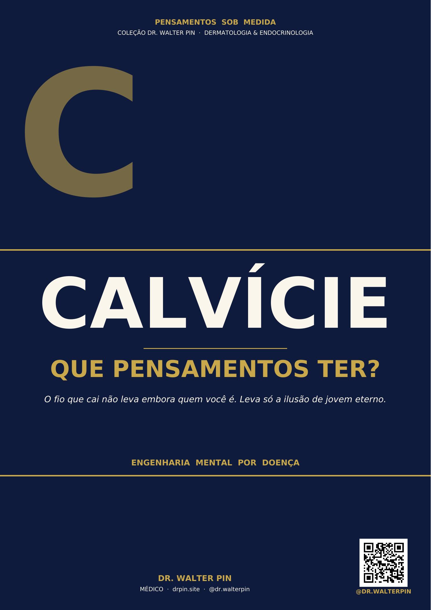 Capa: Calvície, Que Pensamentos Ter? — Pensamentos Sob Medida Vol.34