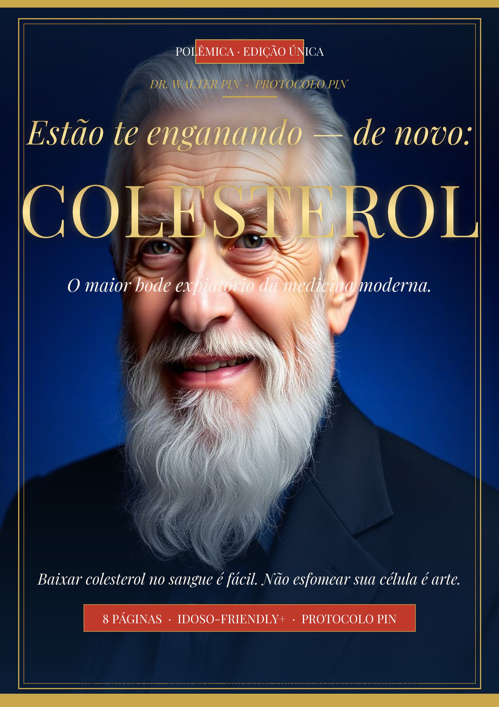 Capa: COLESTEROL — ESTÃO TE ENGANANDO DE NOVO (Edição Polêmica)