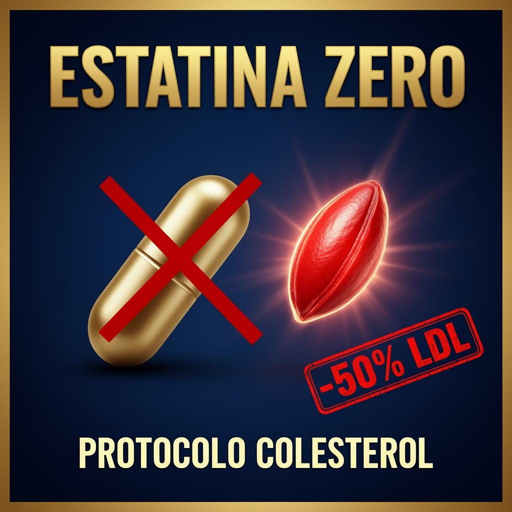 Capa: ESTATINA ZERO — Derrube o LDL em até 50% SEM remédio sintético