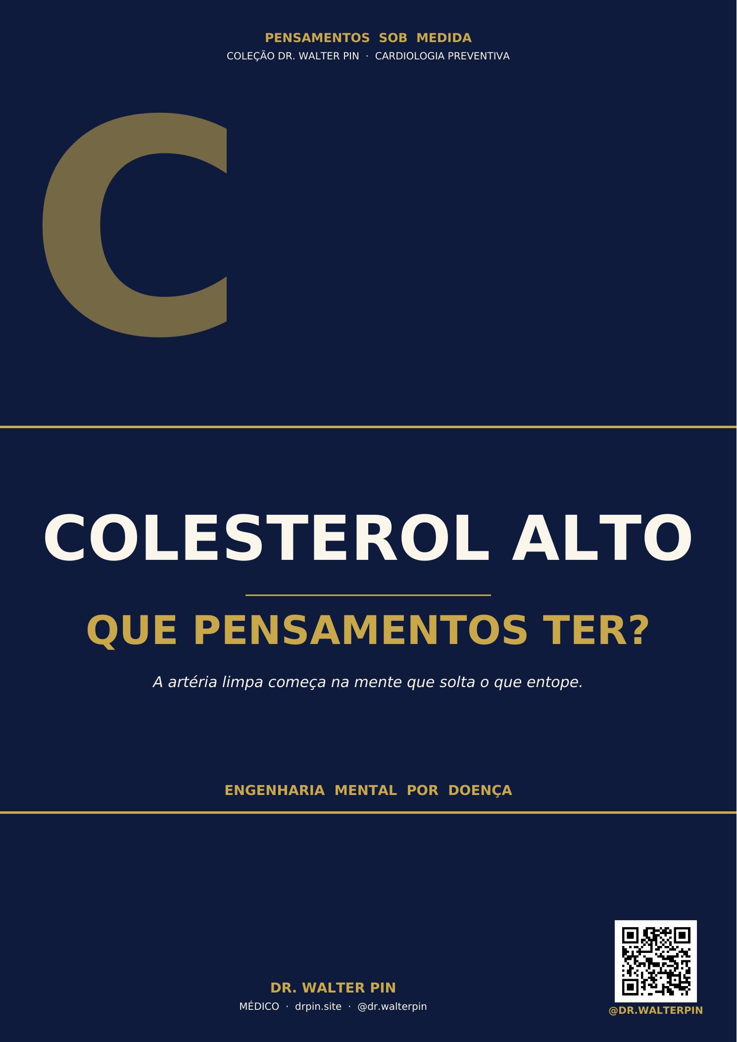 Capa — Colesterol Alto, Que Pensamentos Ter? — Pensamentos Sob Medida Vol.12