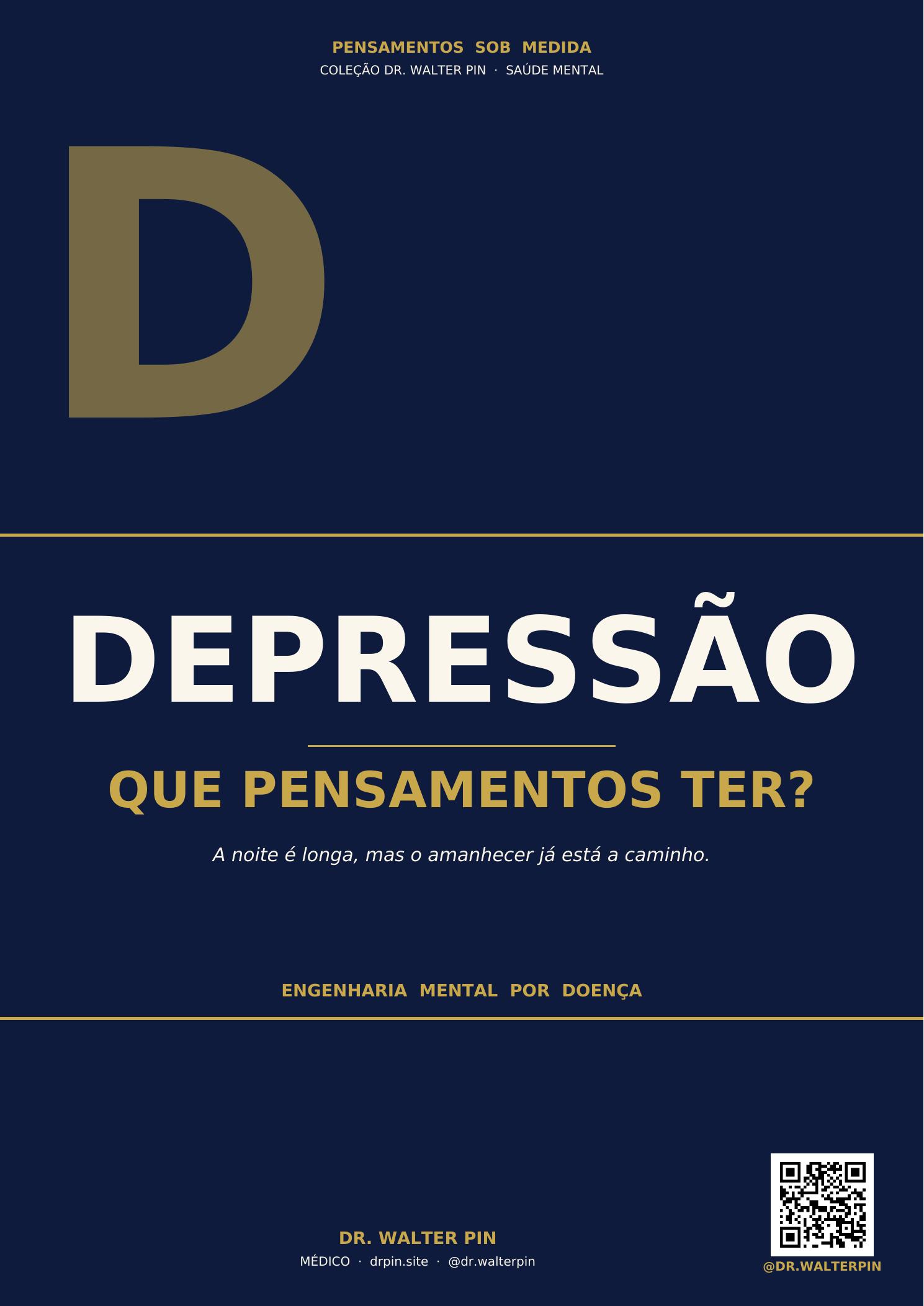 Capa — Depressão, Que Pensamentos Ter? — Pensamentos Sob Medida Vol.06