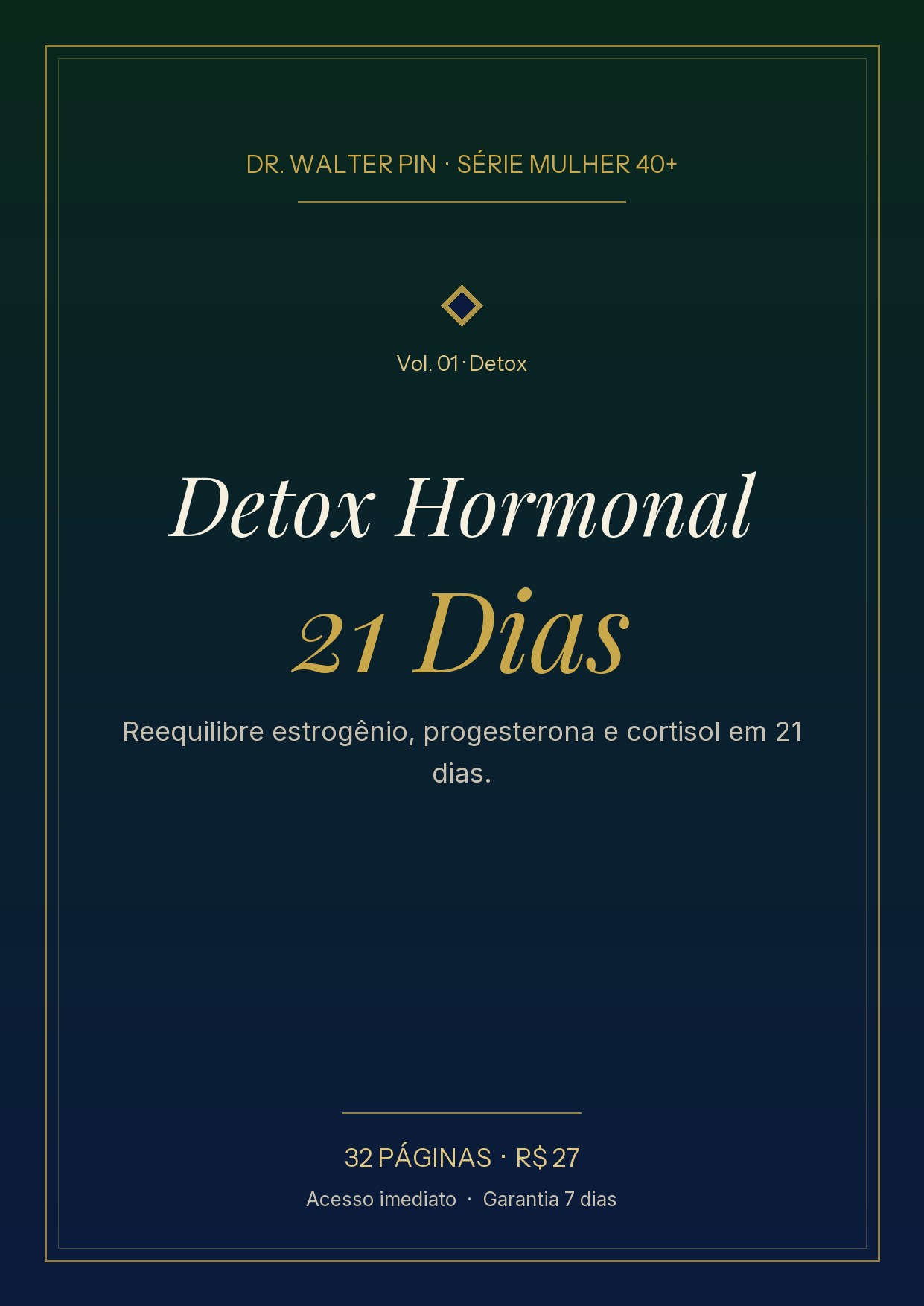 Capa: Detox Hormonal 21 Dias — Mulher 40+