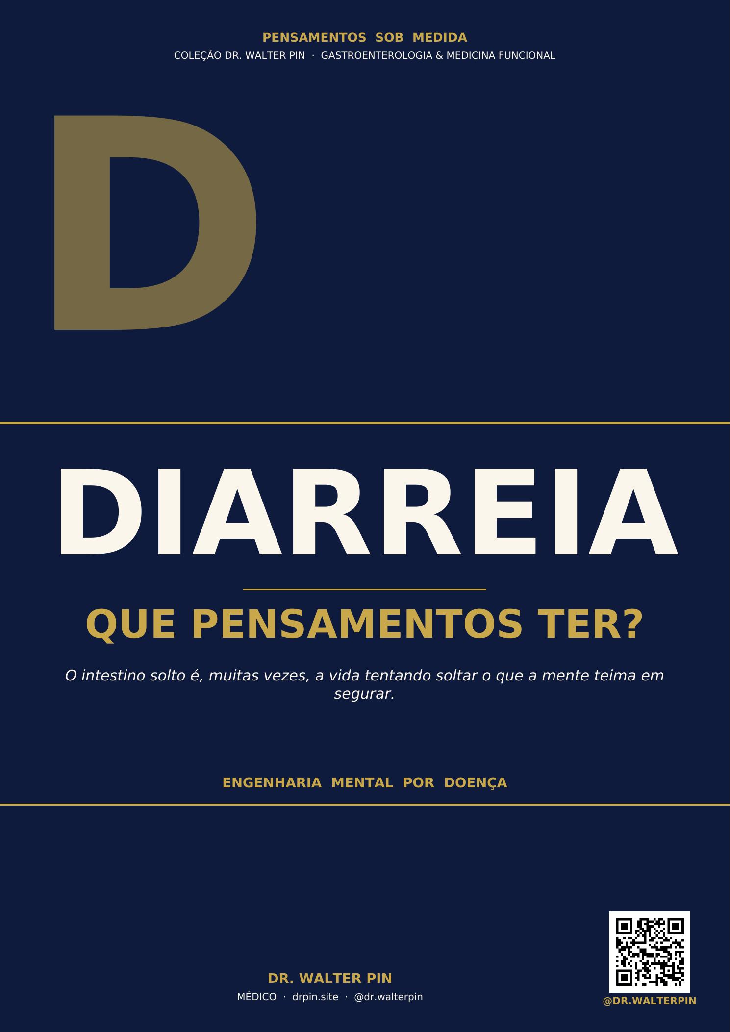Capa: Diarreia, Que Pensamentos Ter? — Pensamentos Sob Medida Vol.59