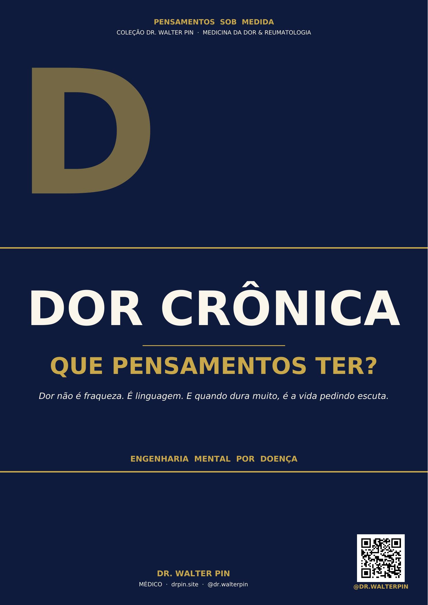 Capa: Dor Crônica, Que Pensamentos Ter? — Pensamentos Sob Medida Vol.45