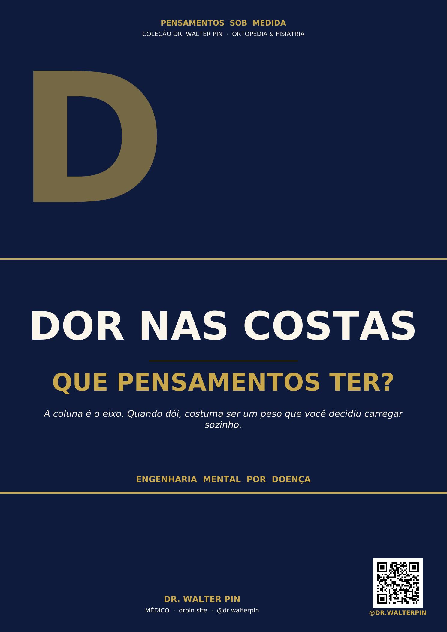 Capa: Dor nas Costas, Que Pensamentos Ter? — Pensamentos Sob Medida Vol.46