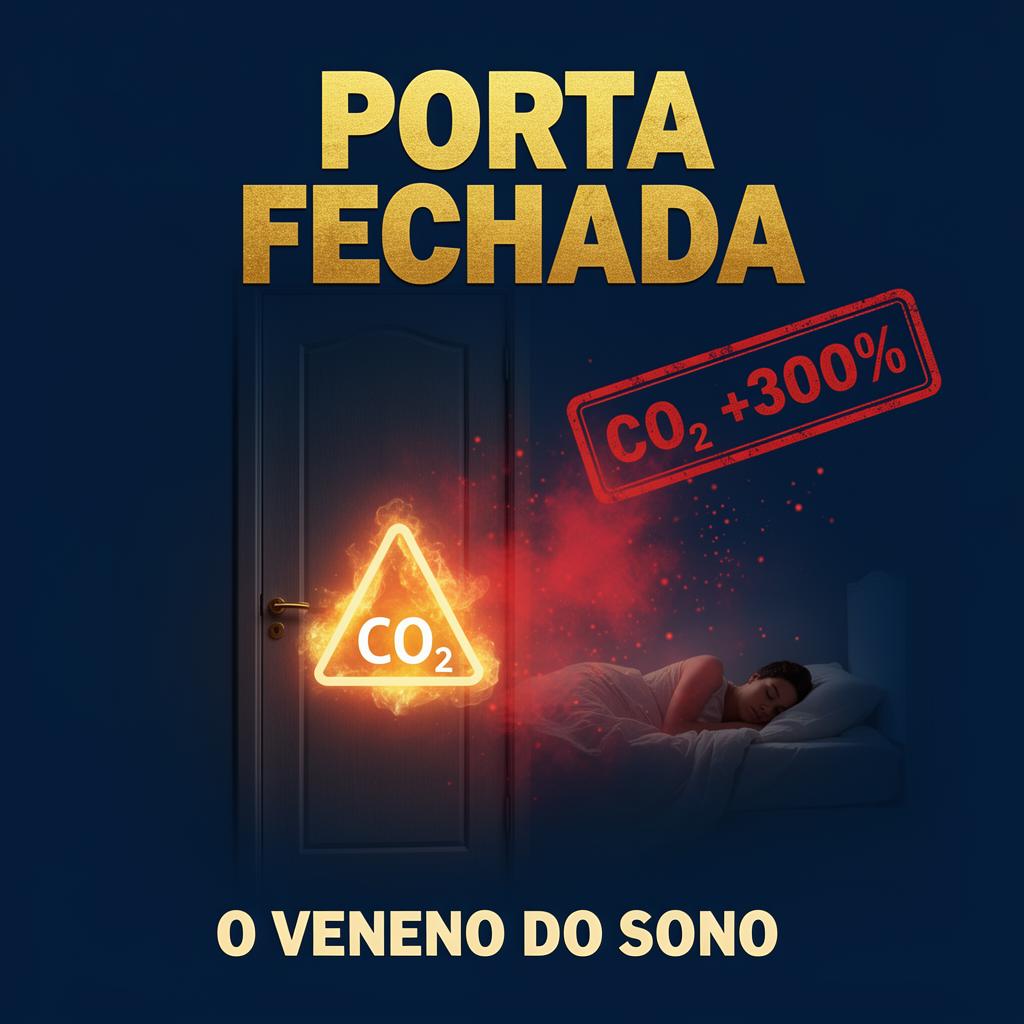 Capa: PORTA FECHADA = SONO ENVENENADO — CO₂ +300% no seu quarto