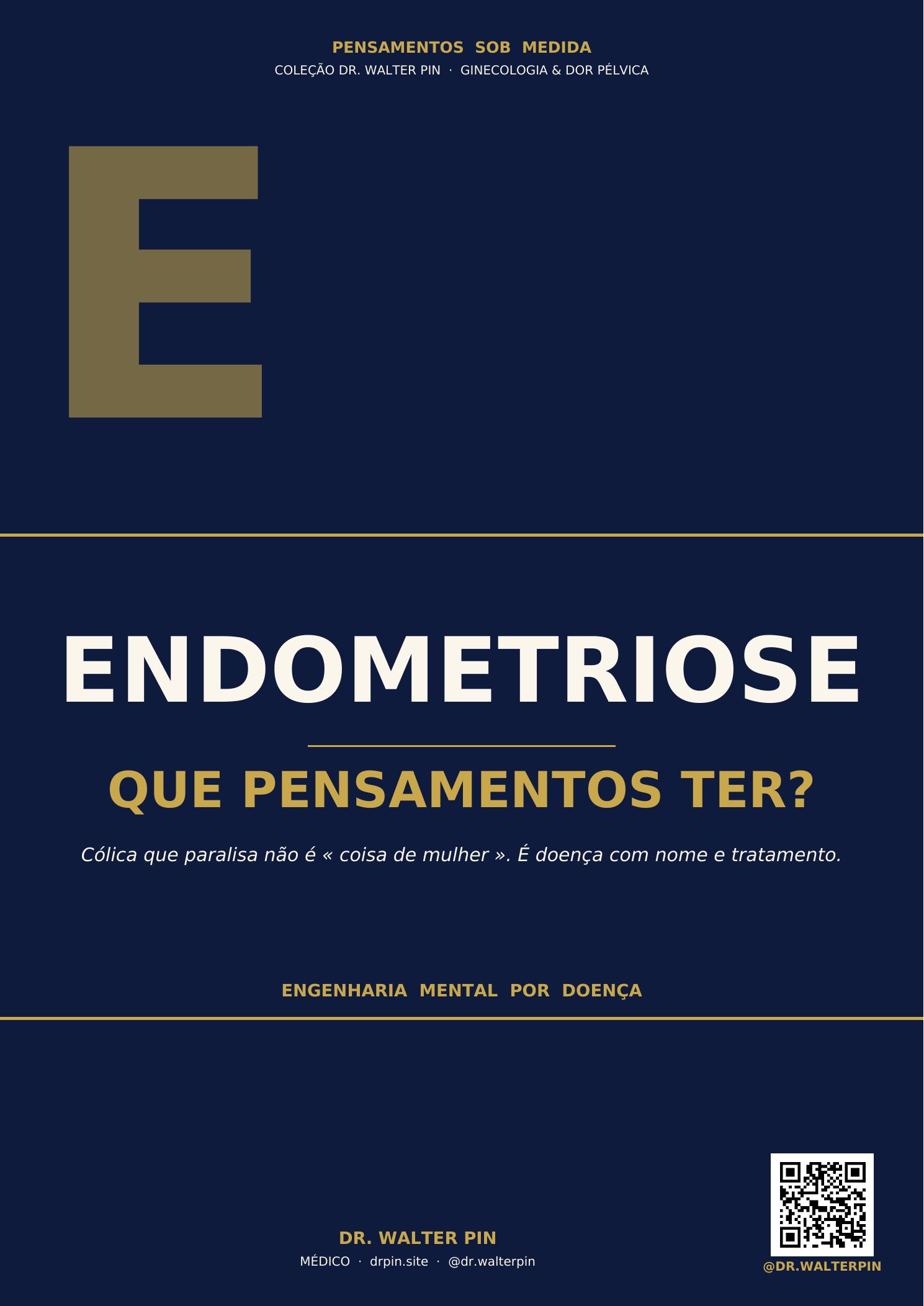 Capa: Endometriose, Que Pensamentos Ter? — Pensamentos Sob Medida Vol.32