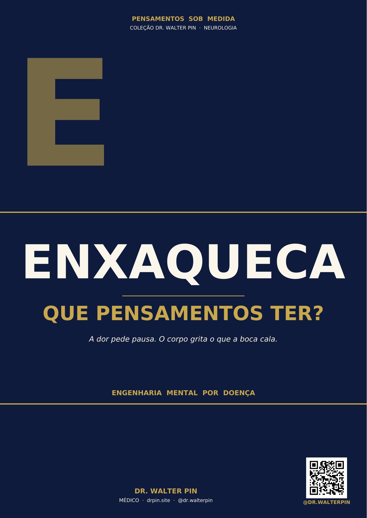 Capa: Enxaqueca, Que Pensamentos Ter? — Pensamentos Sob Medida Vol.14