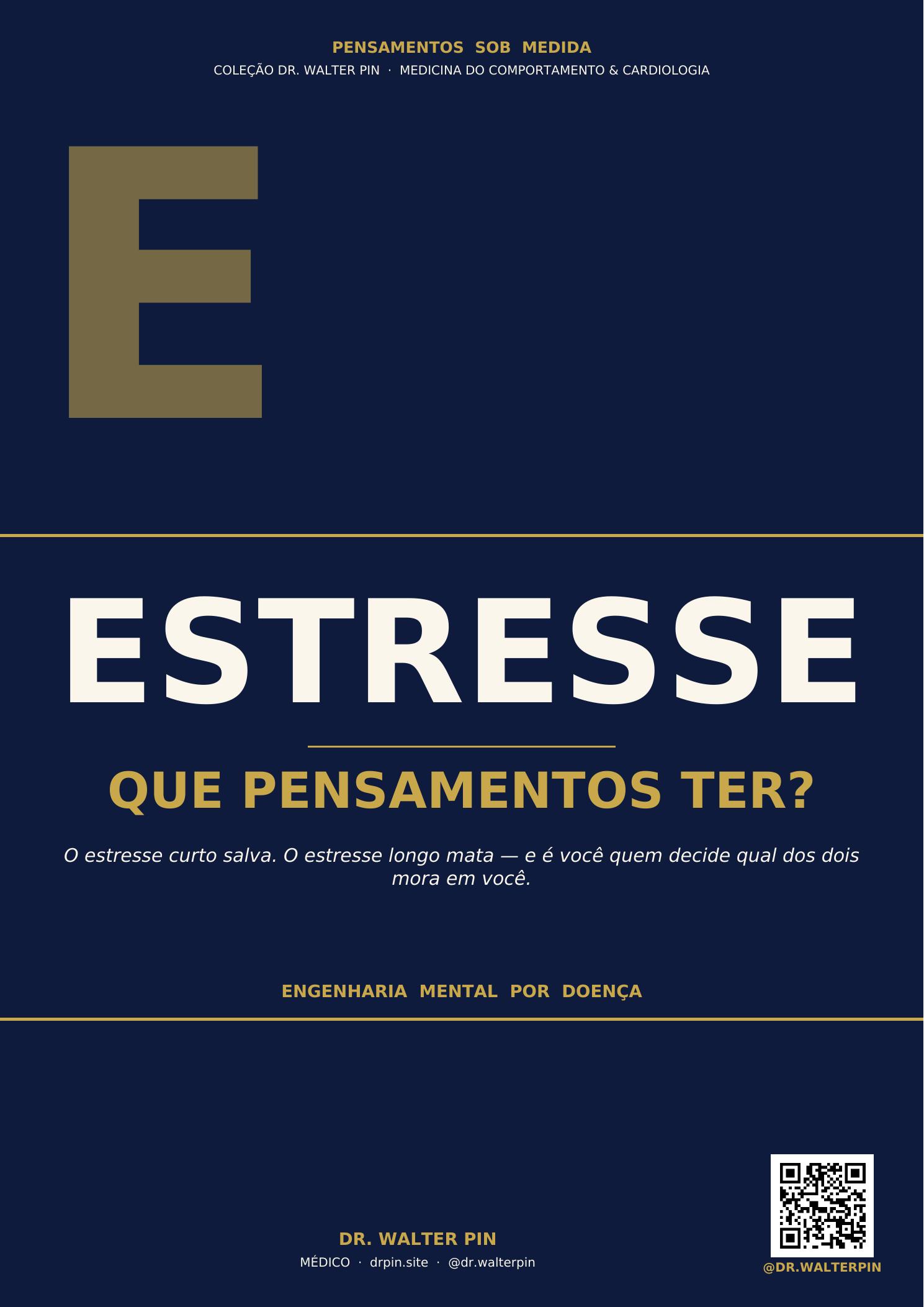 Capa: Estresse, Que Pensamentos Ter? — Pensamentos Sob Medida Vol.44