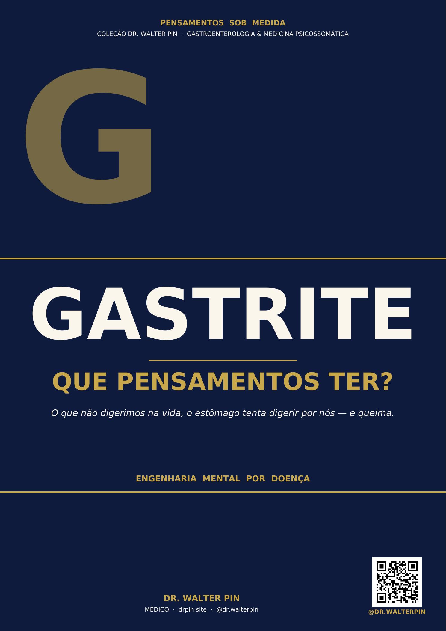 Capa: Gastrite, Que Pensamentos Ter? — Pensamentos Sob Medida Vol.43
