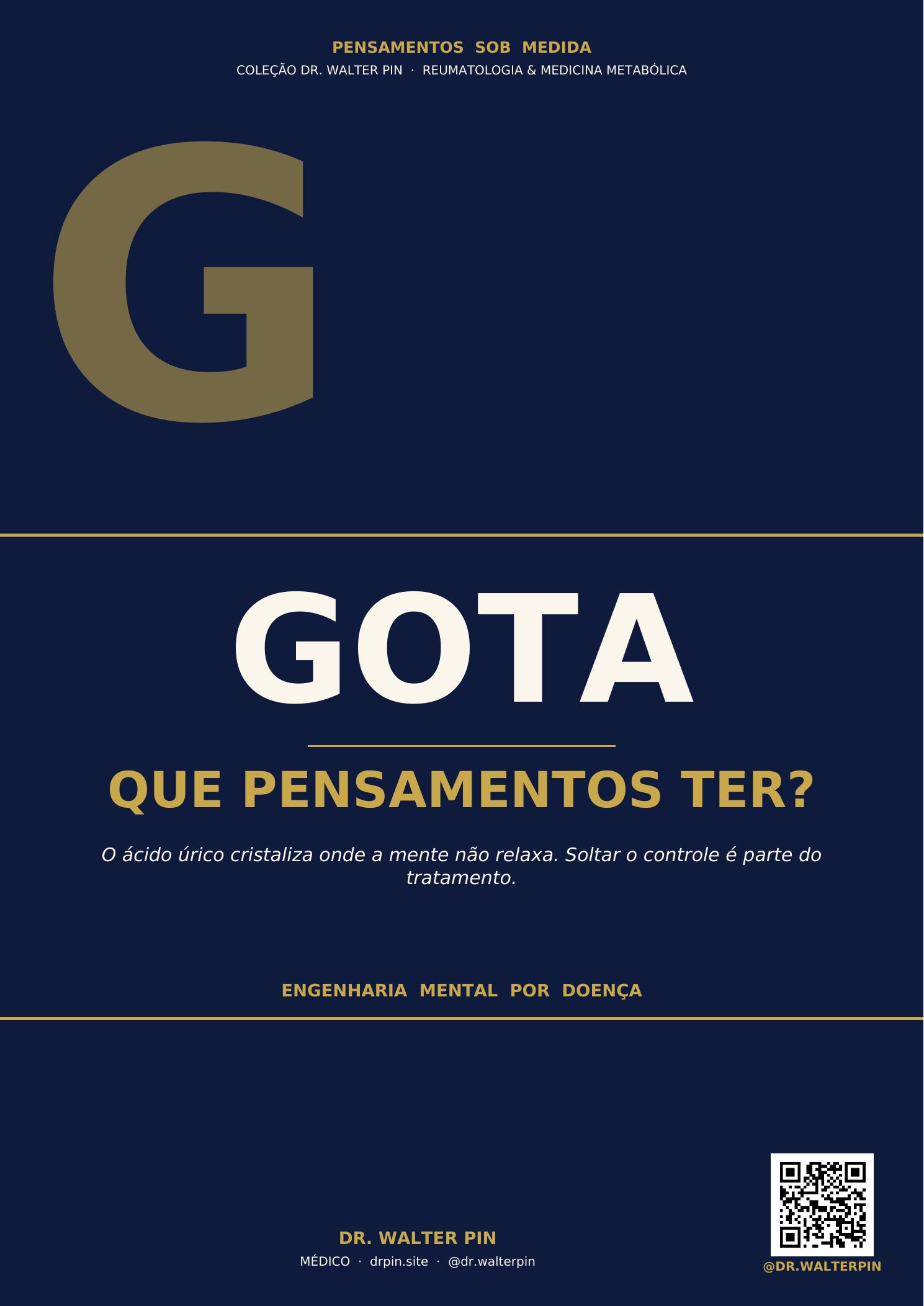 Capa: Gota, Que Pensamentos Ter? — Pensamentos Sob Medida Vol.60
