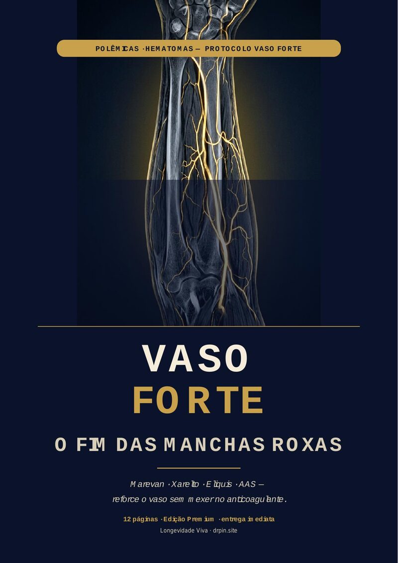 Capa: HEMATOMAS: Protocolo Vaso Forte — pare as manchas roxas sem abandonar o anticoagulante
