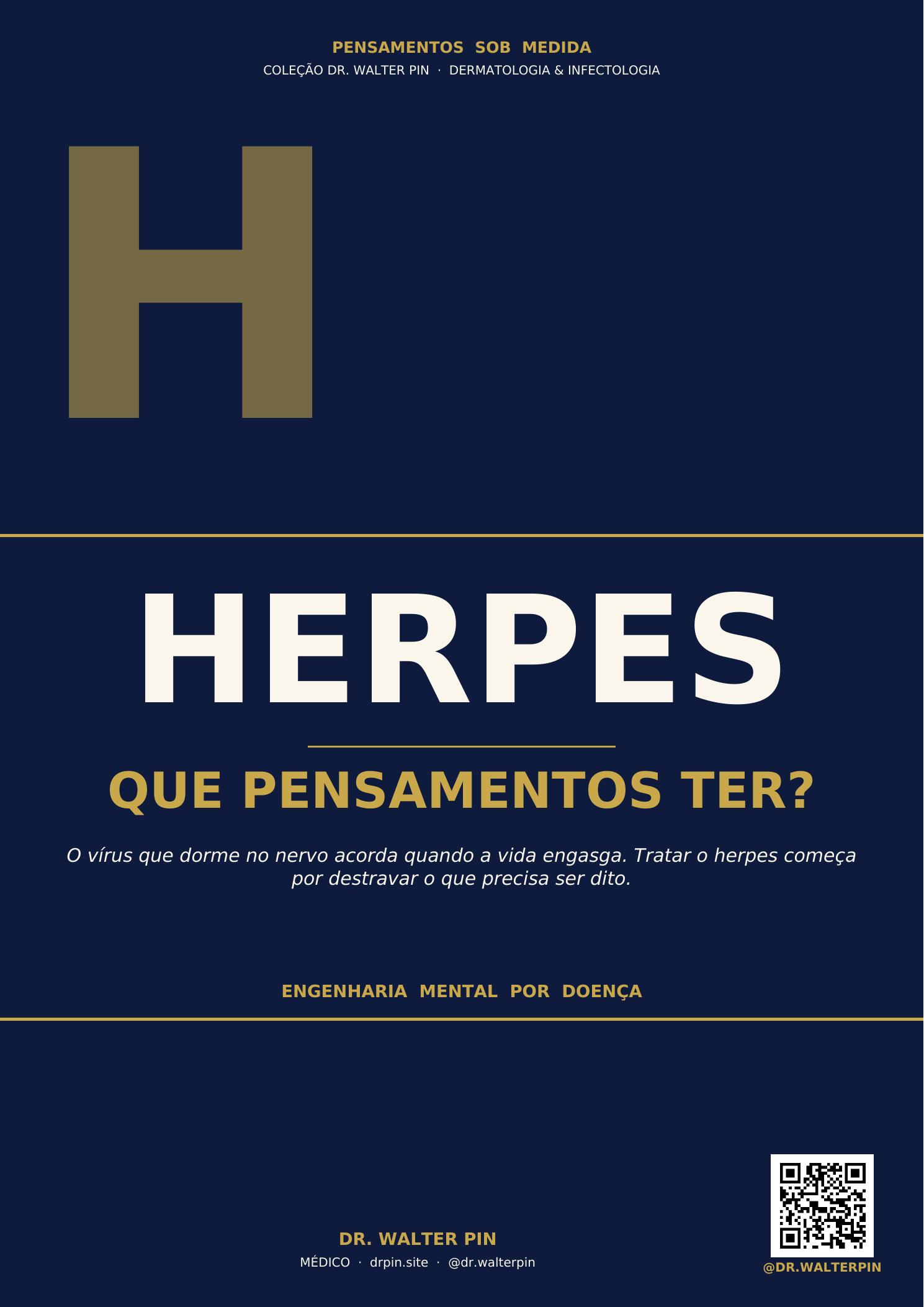 Capa — Herpes, Que Pensamentos Ter? — Pensamentos Sob Medida Vol.61