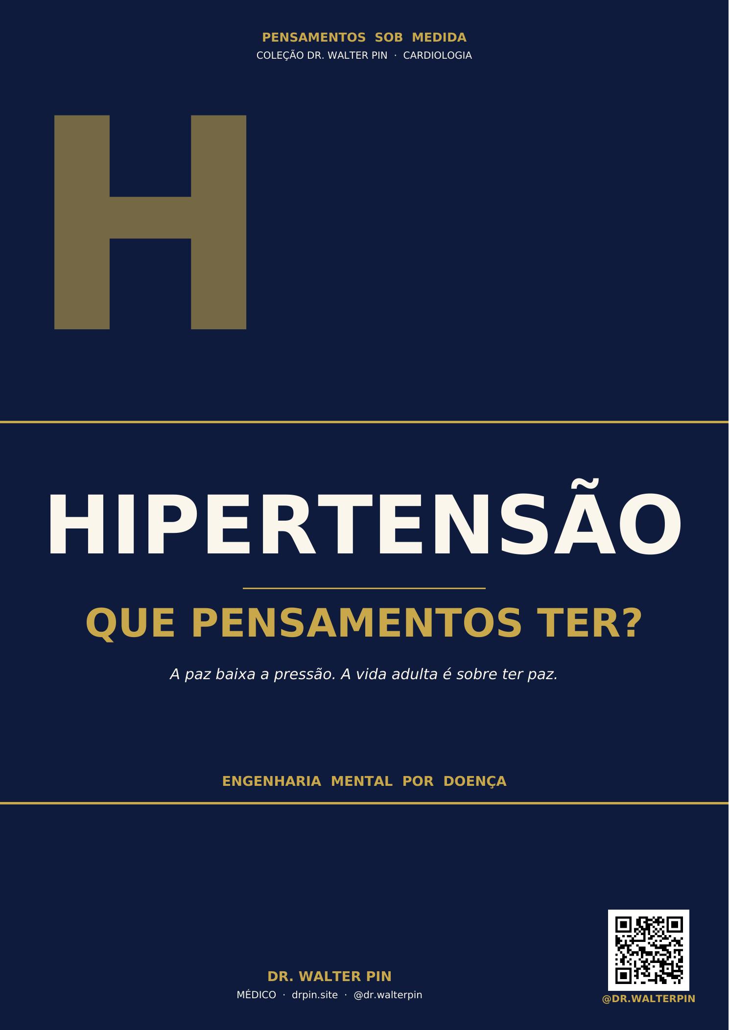 Capa: Hipertensão, Que Pensamentos Ter? — Pensamentos Sob Medida Vol.01