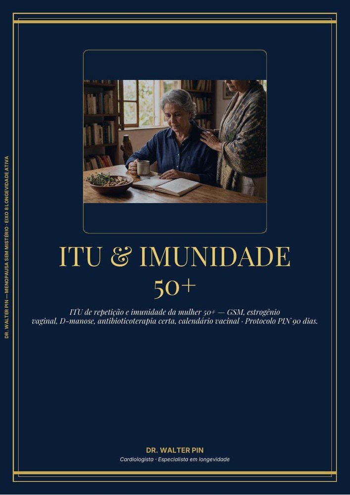Capa: ITU de Repetição & Imunidade na Menopausa — GSM, Estrogênio Vaginal, Vacinas 50+