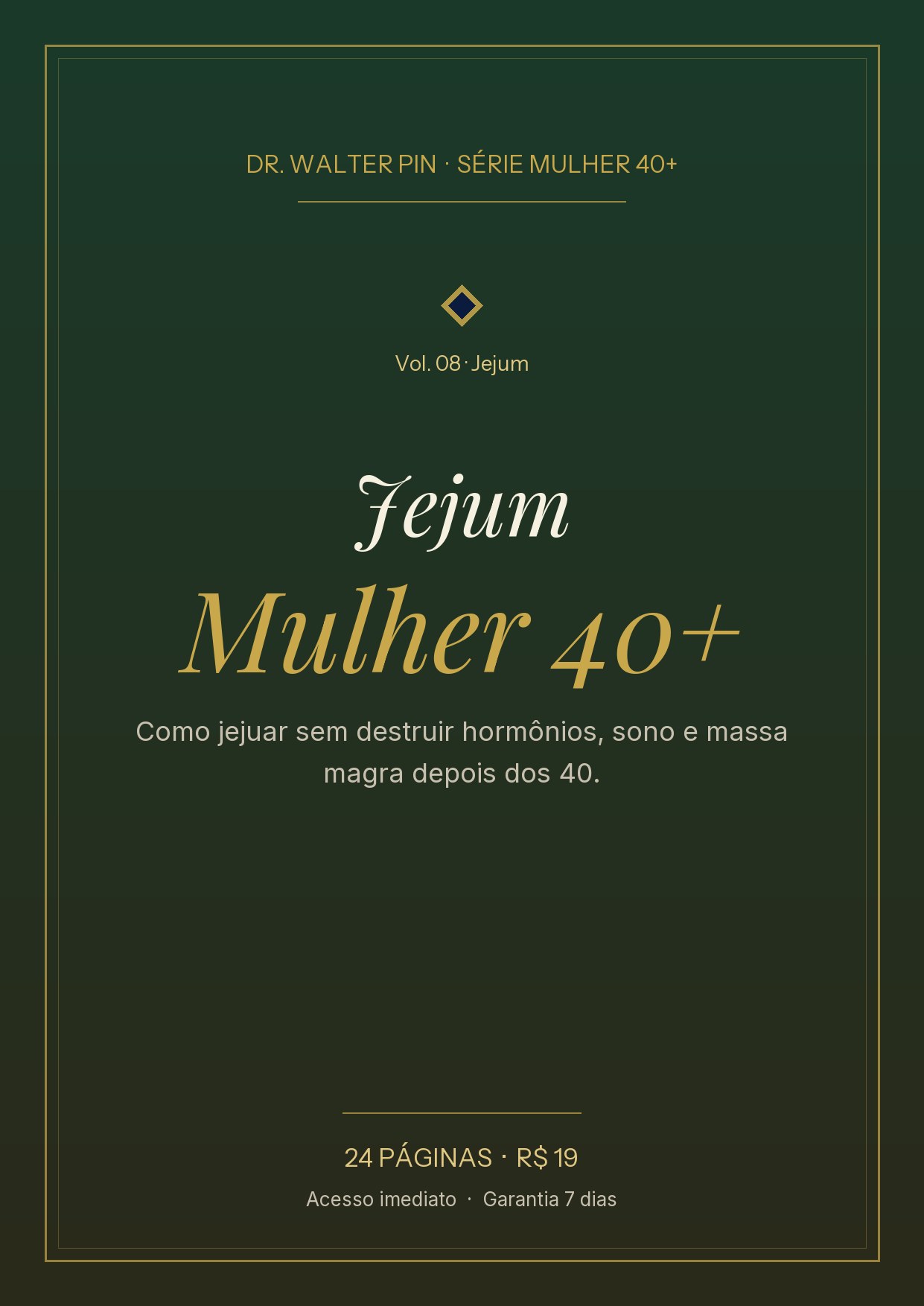 Capa: Jejum Intermitente — Mulher 40+