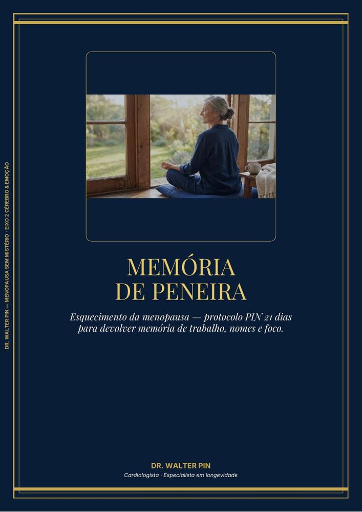 Capa: Memória de Peneira — Esquecimento da Menopausa