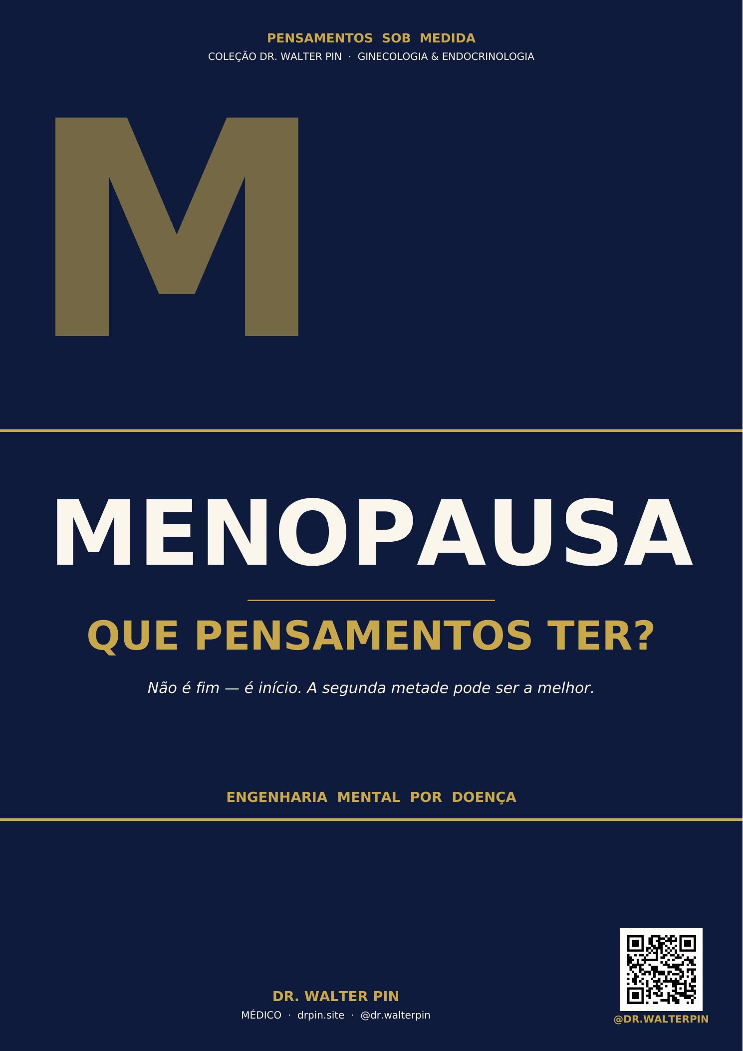 Capa — Menopausa, Que Pensamentos Ter? — Pensamentos Sob Medida Vol.11