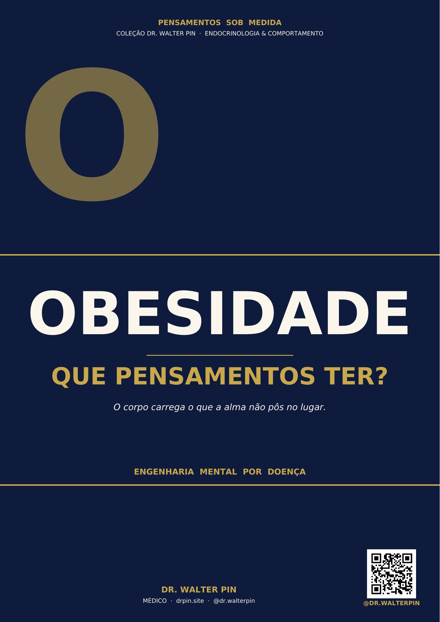 Capa: Obesidade, Que Pensamentos Ter? — Pensamentos Sob Medida Vol.05