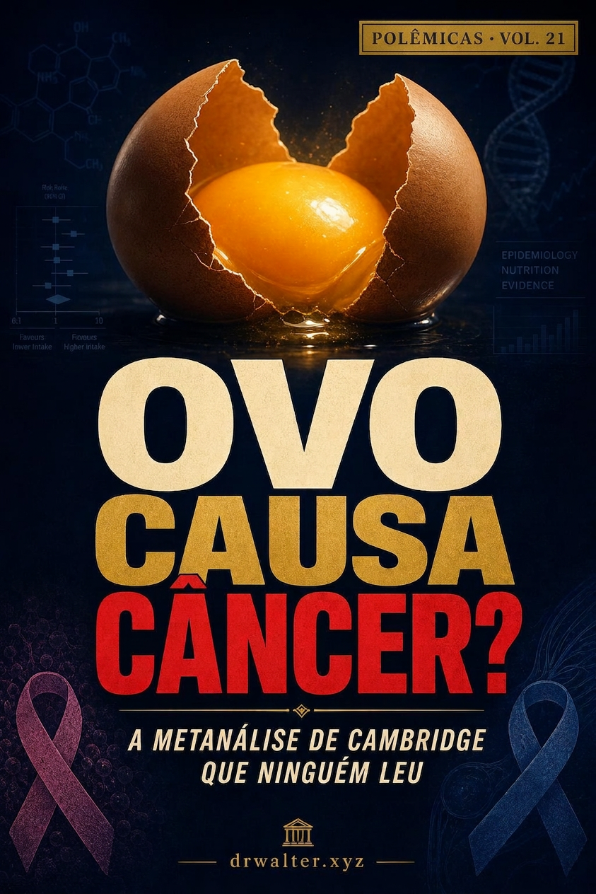 Capa: OVO CAUSA CÂNCER? — A metanálise de Cambridge (Polêmicas Vol. 21)