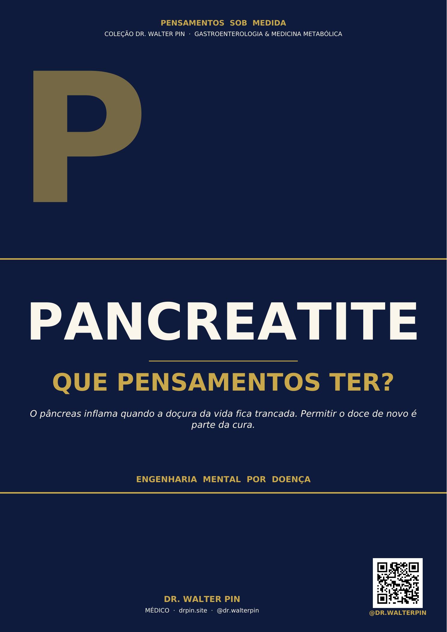 Capa: Pancreatite, Que Pensamentos Ter? — Pensamentos Sob Medida Vol.63