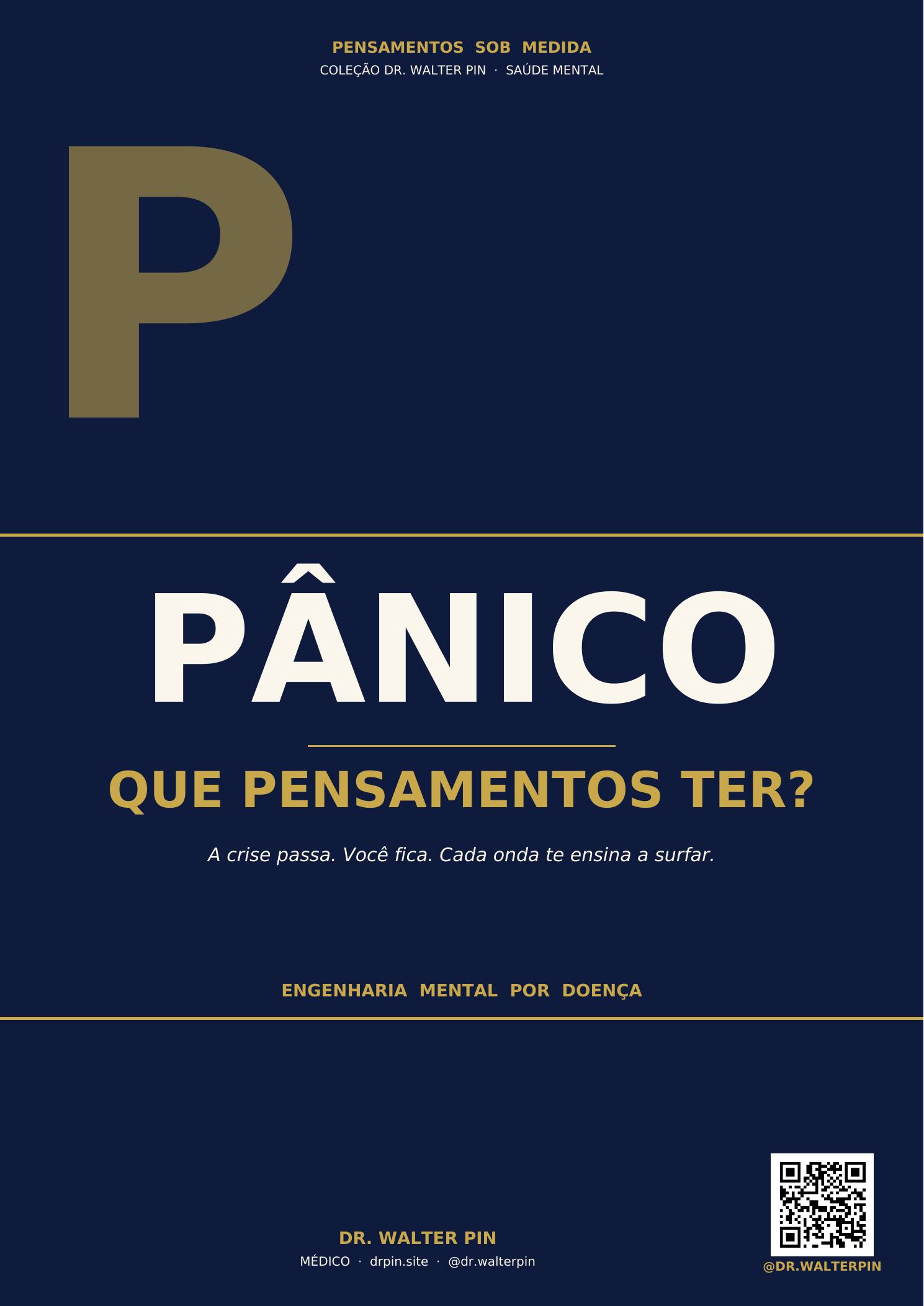 Capa: Pânico, Que Pensamentos Ter? — Pensamentos Sob Medida Vol.08