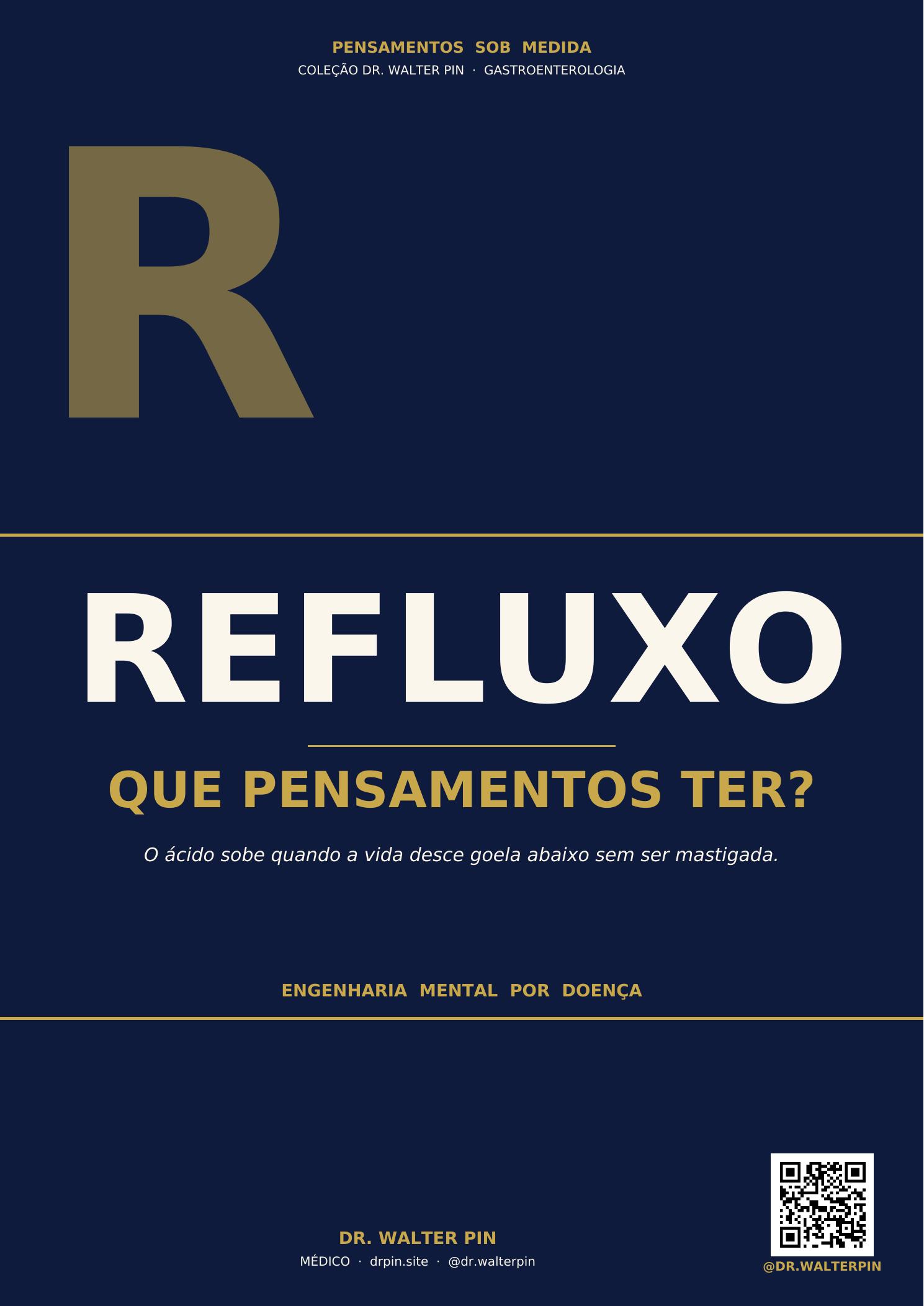 Capa: Refluxo, Que Pensamentos Ter? — Pensamentos Sob Medida Vol.24