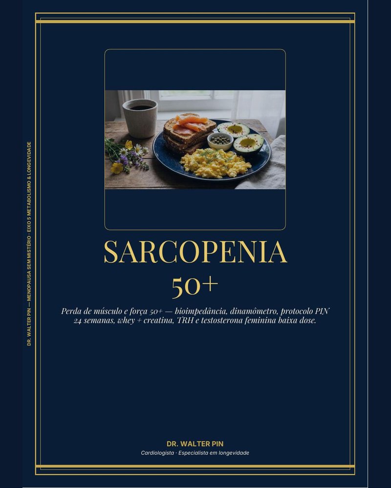 Capa: Sarcopenia 50+ — Perda de Músculo e Força na Menopausa