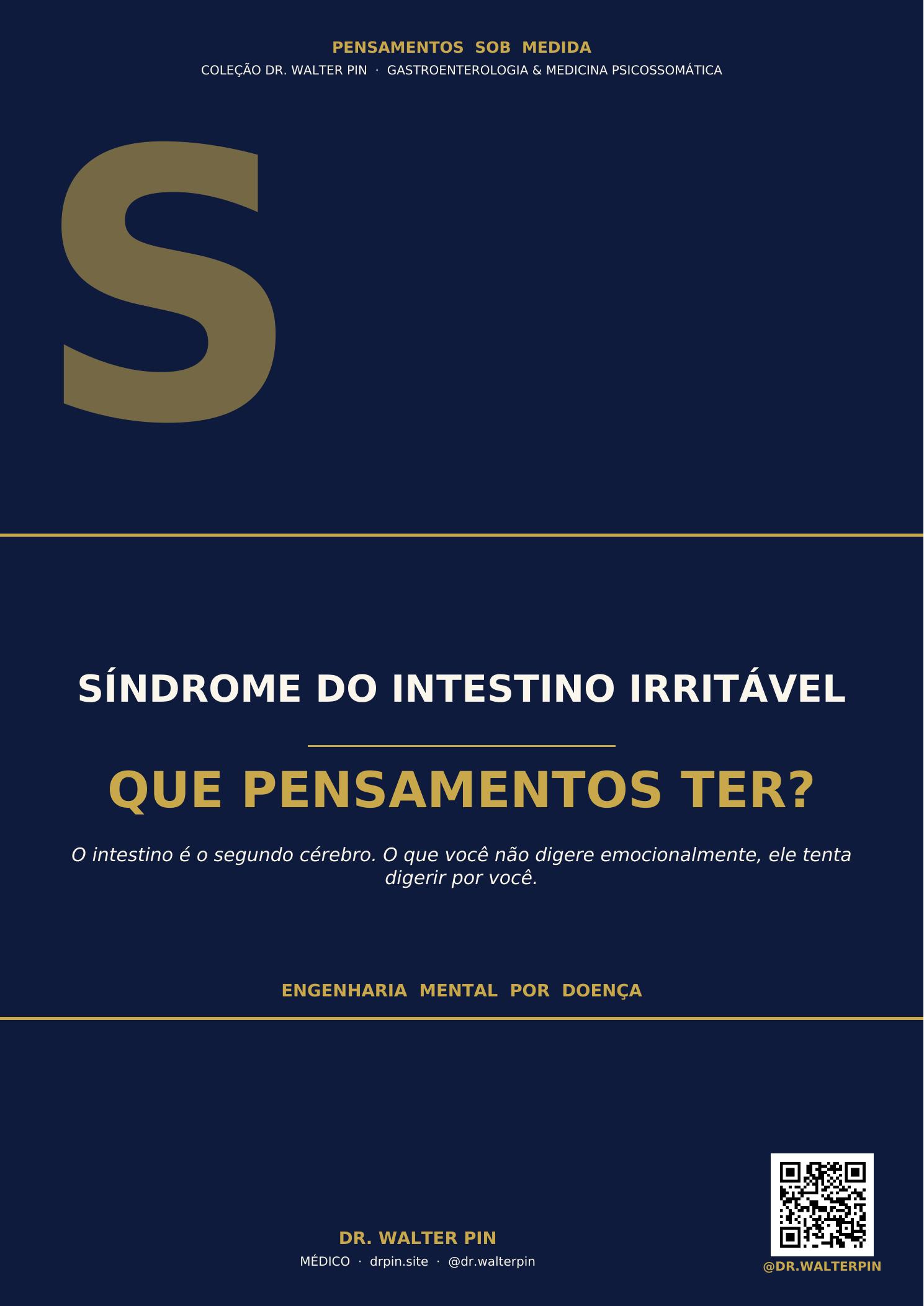 Capa: Síndrome do Intestino Irritável, Que Pensamentos Ter? — Pensamentos Sob Medida Vol.48