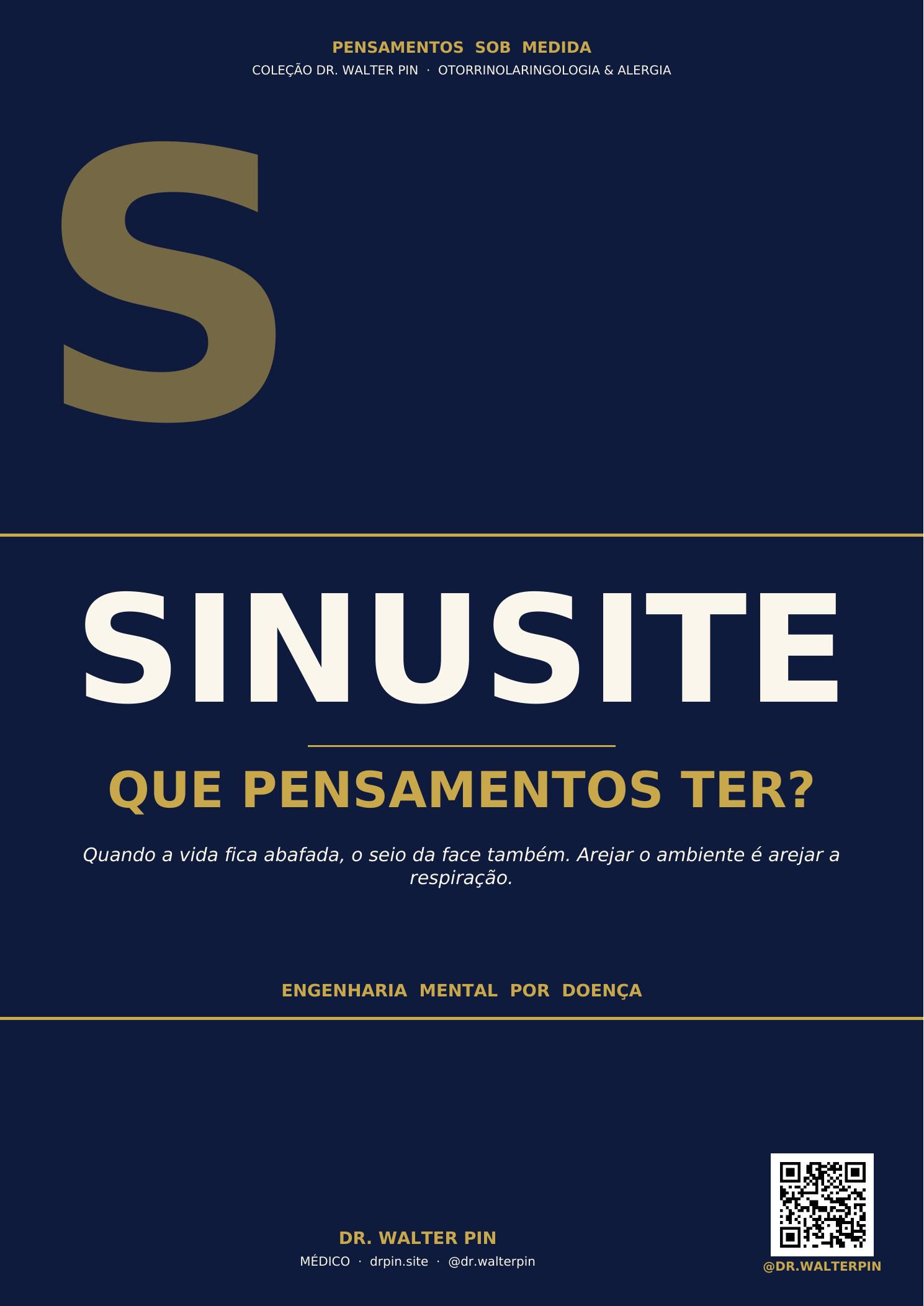Capa: Sinusite, Que Pensamentos Ter? — Pensamentos Sob Medida Vol.49