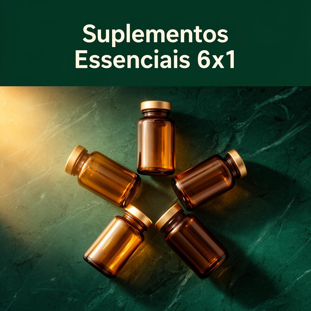 Capa: Suplementos Essenciais 6×1 — Os 6 com Mais Evidência