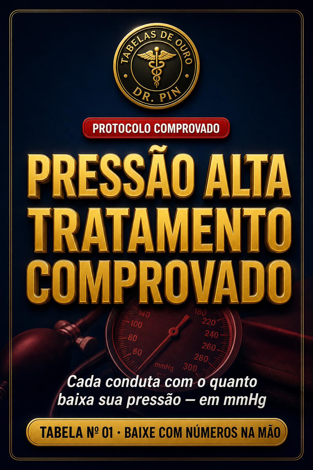 Capa — Mini-ebook de Ouro — Pressão Alta: Tratamento Comprovado