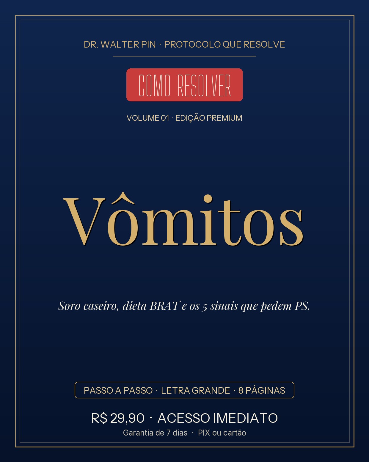 Capa: Vômitos — Como Resolver (Protocolo PIN)