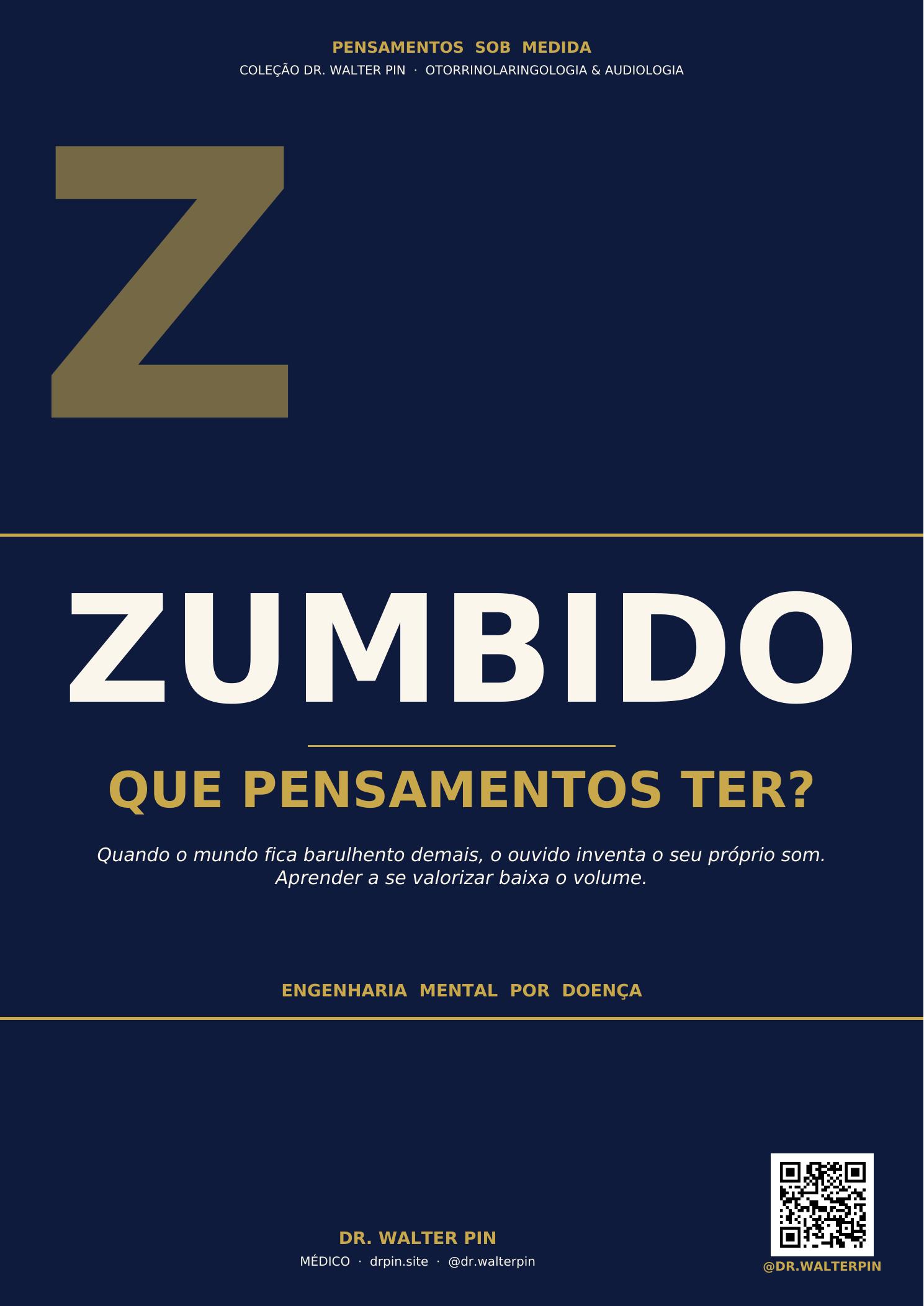 Capa: Zumbido, Que Pensamentos Ter? — Pensamentos Sob Medida Vol.50